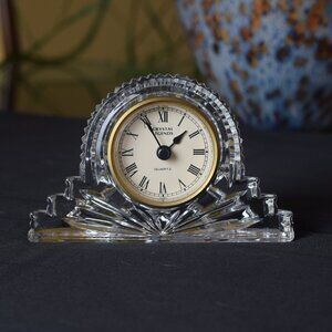 Godinger Crystal Legends 24+% Lead Crystal Clock, Vintage